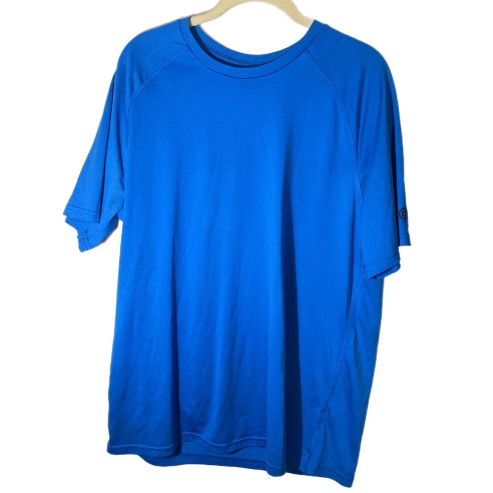 Men's Champion Raglan Sleeve T-shirt SZ Large Blue Sports Active Casual
